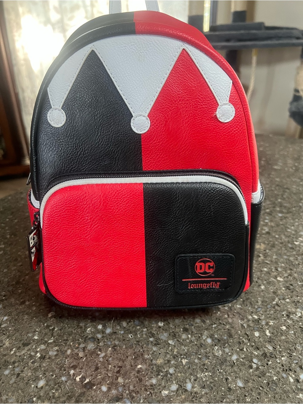 Loungefly DC Comics Harley Quinn Mini Backpack Exclusive 30th Anniversary EUC